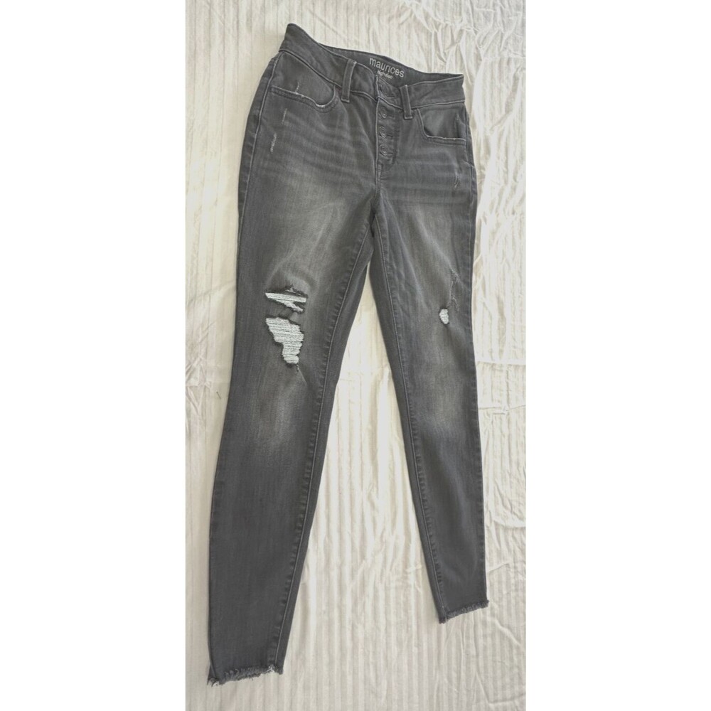 MAURICES WOMENS HIGH RISE DISTRESSED SKINNY JEANS SIZE XS